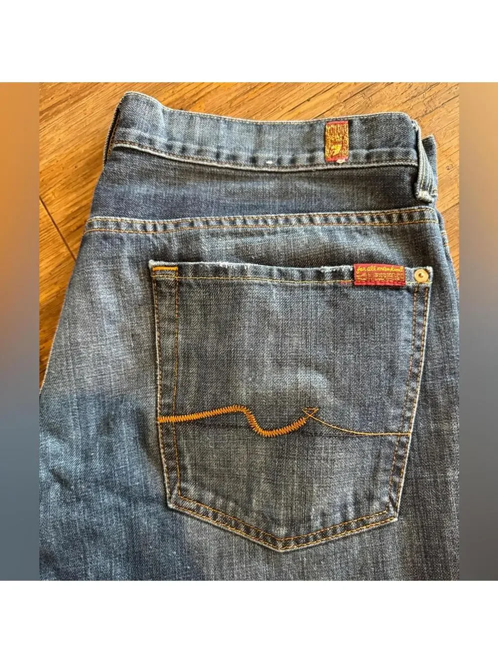 7 for All Mankind Austyn Men's Dark Wash Denim Jeans Sz 36 X 32 EUC